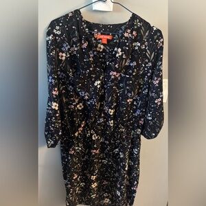 Joe Fresh Floral Black Dress
